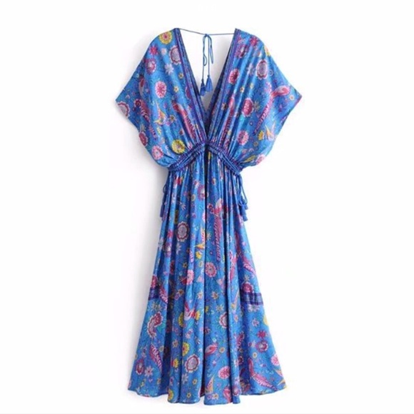 Love Bird Half Moon Gown In Blue - Picture 5 of 8